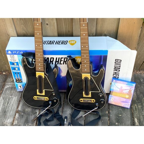 Guitar Hero Live PS4 Bundle 2 Guitars 2 Dongles, & Game Straps Tested 0000654 - Picture 3 of 9